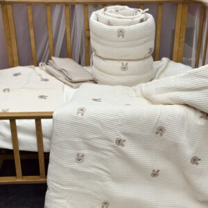 ست روتختی چهار تیکه نوزاد طرح خرگوش | نرم و راحت برای خواب کودک